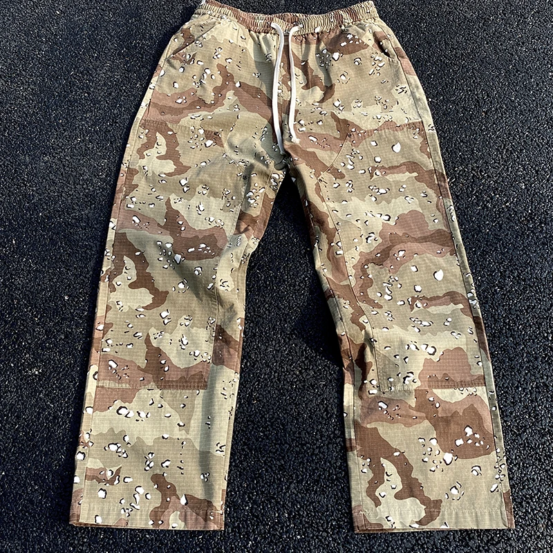 

Desert Camouflage Functional Logging Pants Men Women Best Quality Streetwear Unisex Washed Jogger Drawstring Sweatpants