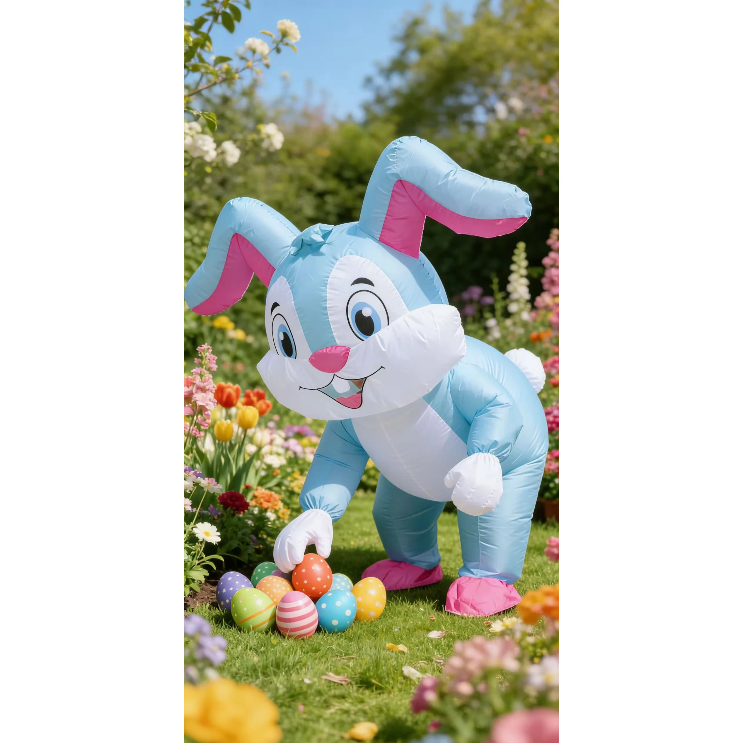 Easter Bunny Costume Easter Custom Rabbit Inflatable Costume Easter Blow Up Suit Rabbit Costume for Adults view 6