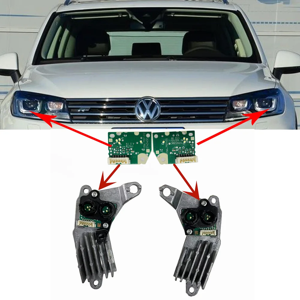 Nuovo 196-757-01 schede LED per luci di marcia diurna per 2015 2016 2017 VW Touareg modulo faro 196-757-02 accessori per auto