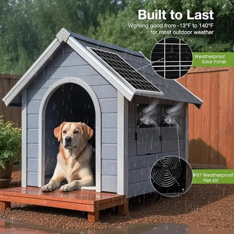 مروحة العادم Y98B لمحطات الدجاج ، وهي ألعاب شمسية مقاومة للماء في الهواء الطلق