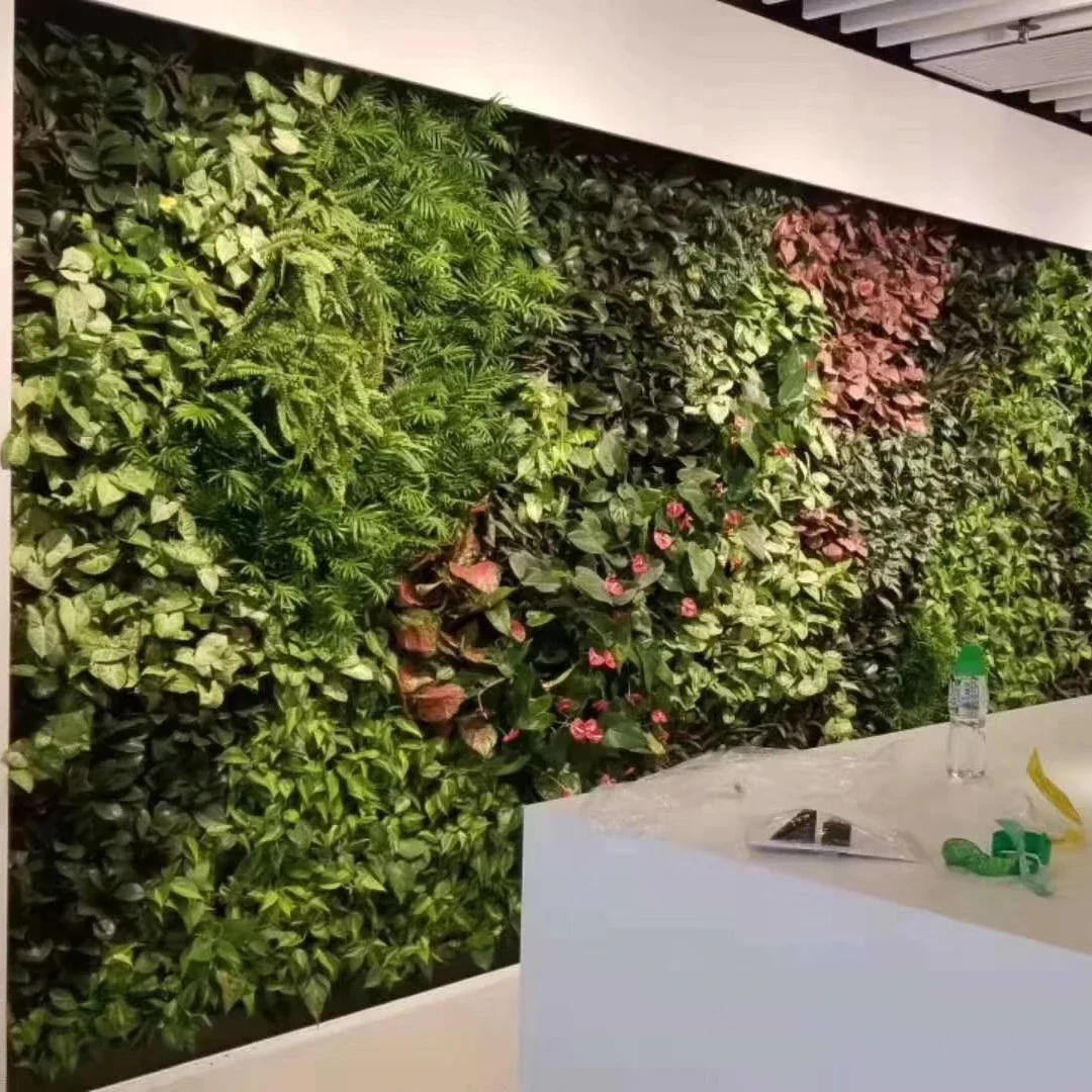 2026 Guangzhou Wholesale Outdoor Indoor Garden Decor Hanging Green Artificial Grass for Wall Plant Panels