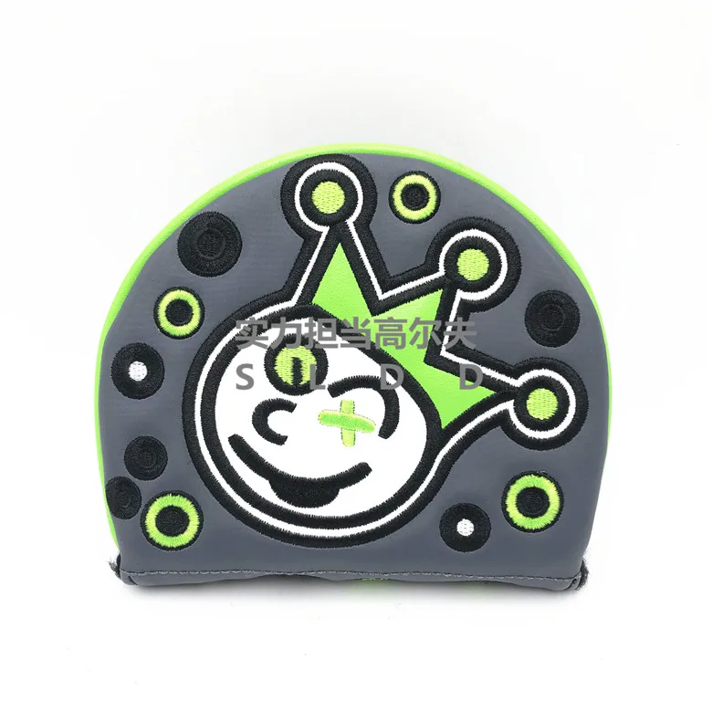 Golf outdoor training, jackpot Johnny Gray/Fluorescent green mallet head cover for side shaft application. RH