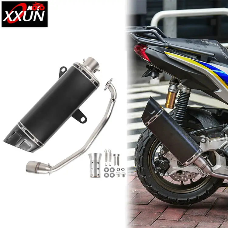 

XXUN for Honda ADV160 ADV 160 2022 2023 51mm Exhaust Moto rcross Escape Moto Motorcycle Pipe Muffler With Matte Black Bike