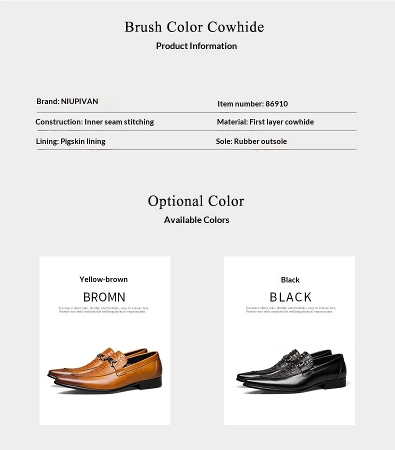 Men Casual Leather Shoes Dress Leather Loafers Men Classic Casual Business Shoes Trend Formal Party Social Leather Shoes Male