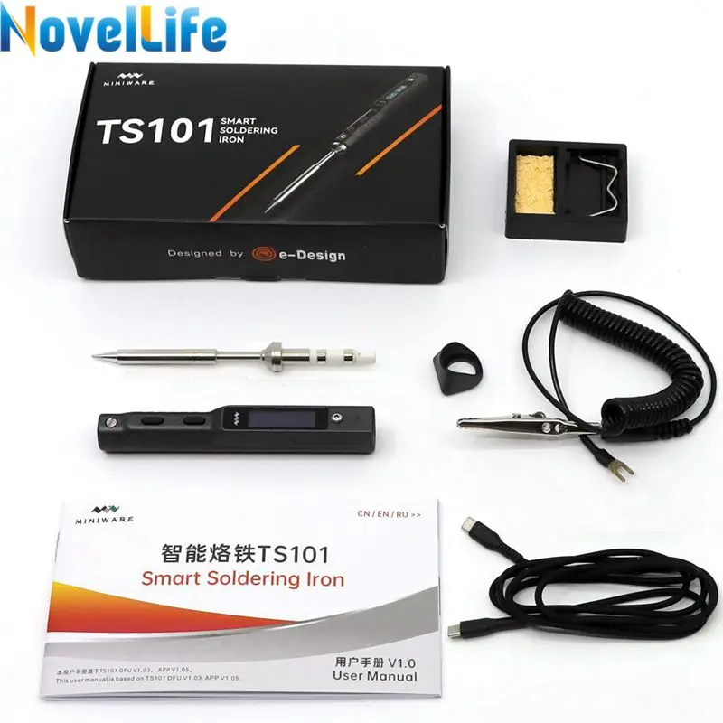 Original TS101 Electric Soldering Iron Adjustable Temperature USB Portable Digital Welding Station 65W Mini TS100 Upgraded