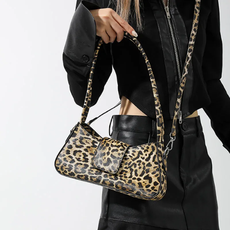 

High Quality Leopard Print Armpit Bag Women Bag 2024 New Fashion Handbag Versatile Shoulder Crossbody Bag