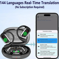 UYUXIO Real Time AI Translation Earbuds with 144 Languages  OWS Translating Earphone ANC ENC Headphone Ear Buds for Business