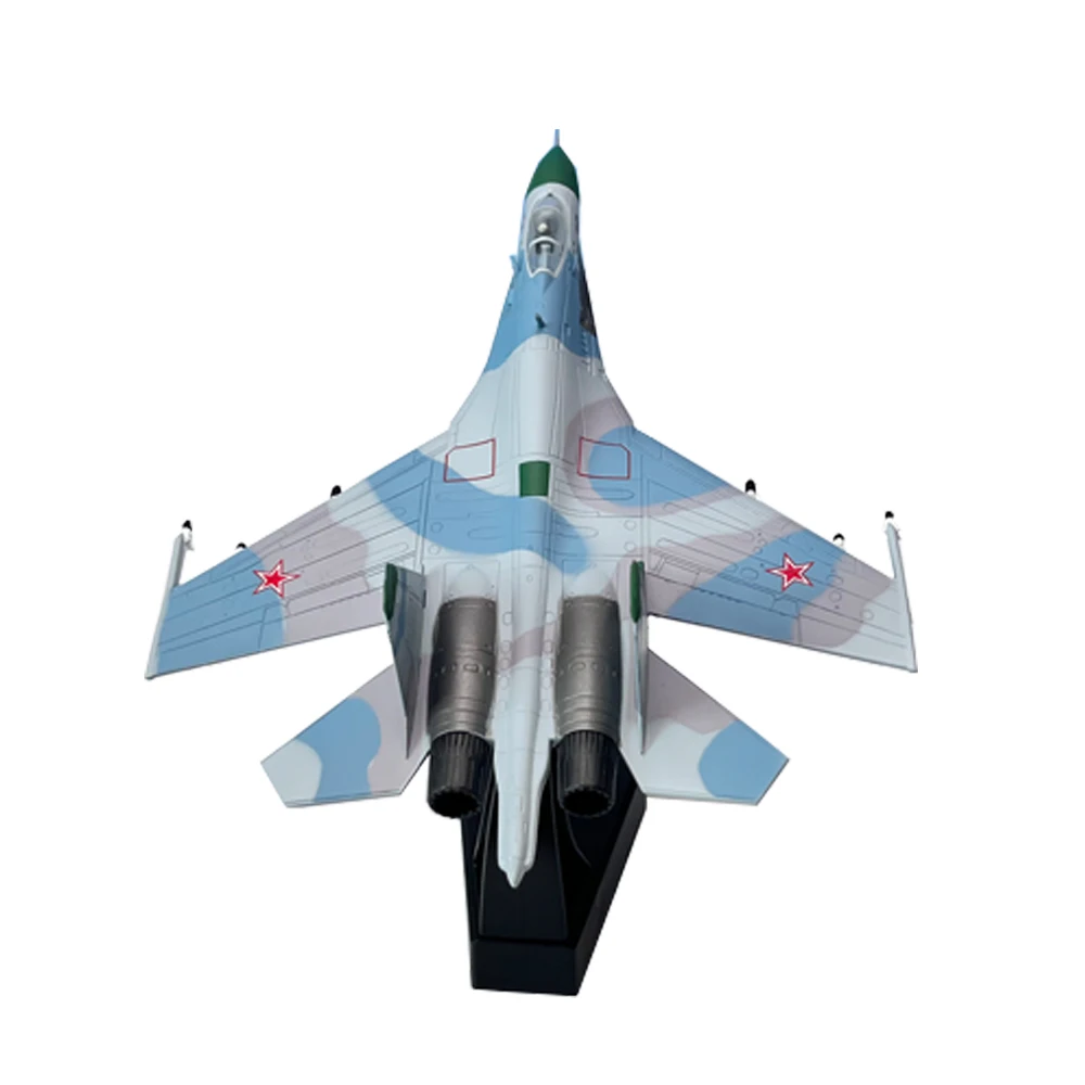 1/100 Scale Soviet Su27 Sukhoi Su-27 Flanker Fighter Jet Airplane Metal Military Plane Model Collection Gift or Toy