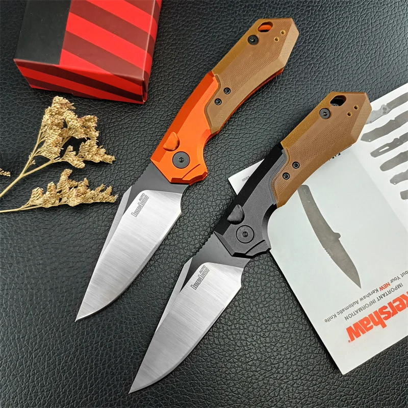 Hunting Tactics KS7851, Outdoor Camping D2 Blade Aluminum Alloy+G10 Handle Carry Pocket Knife for Self Defense and Survival