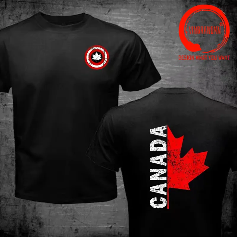Classic Design I Love Canada Independence Day Canadian Maple Leaf T Shirt Men Fashion Trendy Casual Clothing Stylish Tops Tshirt