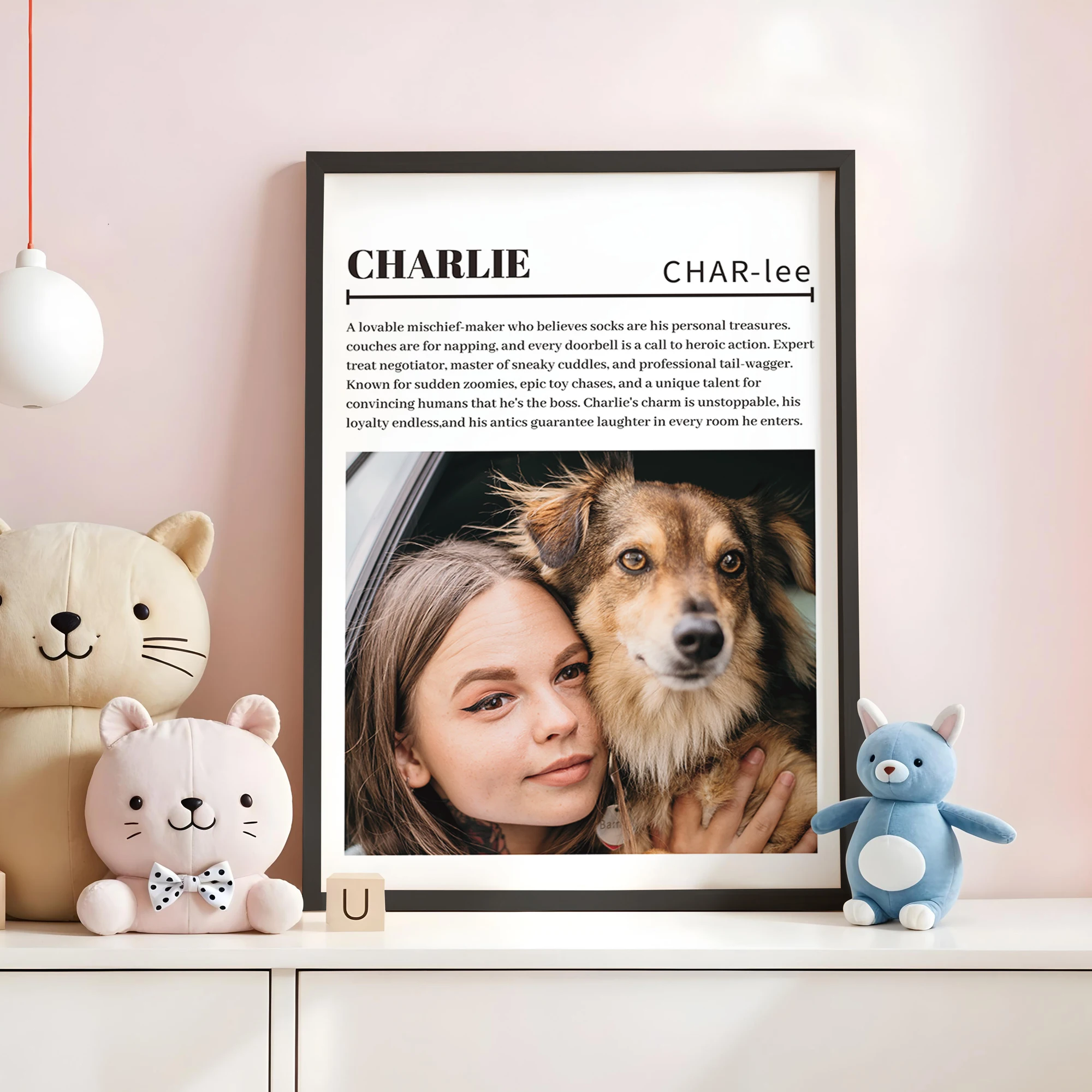 Personalized Custom Pet Name Photo Wall Art Print Picture Canvas Poster Painting For Living Room Home Decor Gift