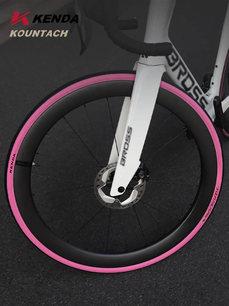 AliExpress Kenda K1092 New Road Bike Puncture and Slip Resistant Tires Ultra Lightweight Foldable 700x28c Kountach Elite Pink Side