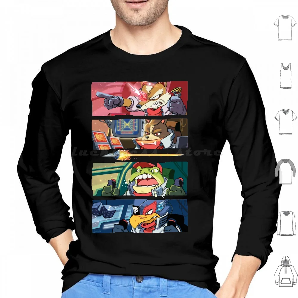 Видеоигры Star худи лиса с длинным рукавом картинг разбивать Брос Miitomo Starfox N64 Goompa супер видеоигры игры