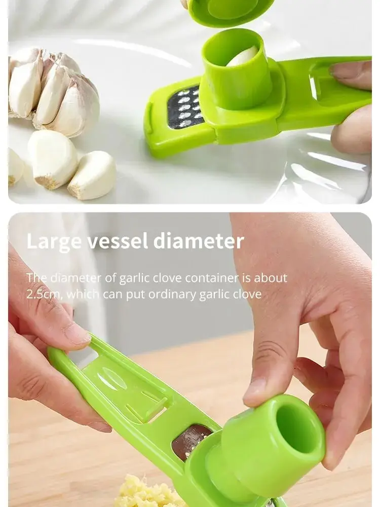 1 Pack Manual Mini Garlic Grinder, Creative Hand‑Held Garlic Press Mashing Tool, Portable Garlic Masher, Practical Household Kitchen Cooking Gadget