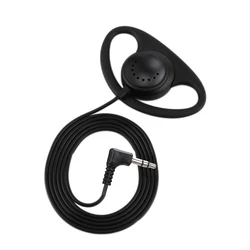 D Shape Soft Ear Hook Earpiece 3.5mm Clip Type Earphones Portable Stereophone Headphone for for Laptop PC