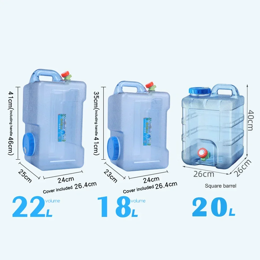 Seau d'eau potable 5-22L, réservoir d'eau Pure, support de stockage d'eau avec robinet pour Camping en plein air, cuisine pique-nique randonnée