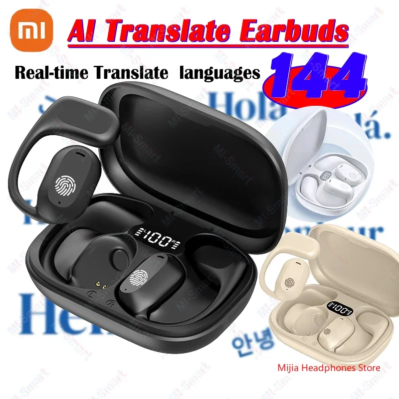 Xiaomi Real Time Translation Earbuds 144 Language Artificial Intelligence Translation Earphones Bluetooth Earbuds Touch Control