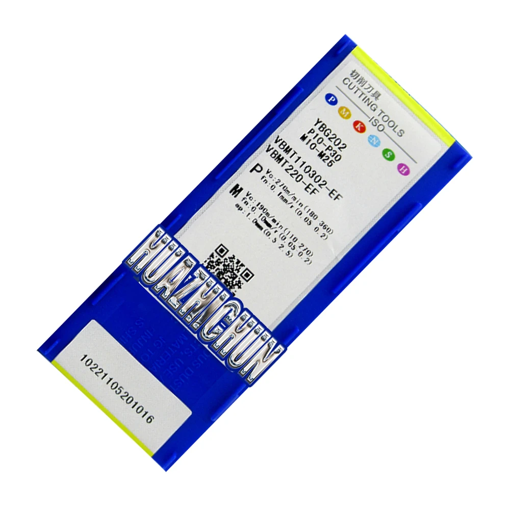 Inserção de carboneto HUAZHICHUN YBG202 YBG205 VBMT 110302 -EF VBMT 110304 -EM YBM153 Lâmina de corte de torno CNC Ferramenta de torneamento de qualidade