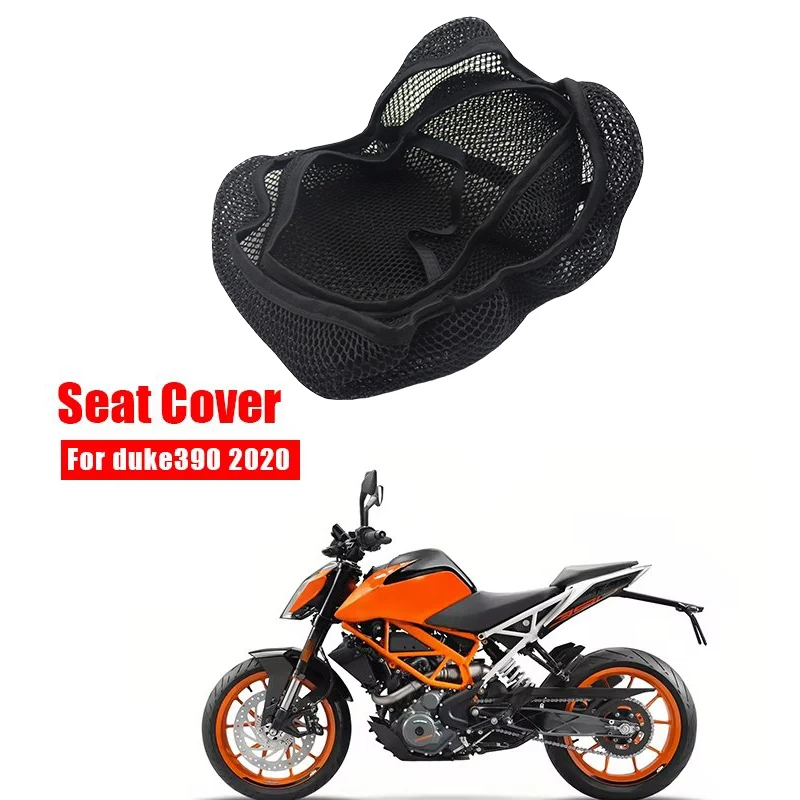 

For Duke 390 2020 3D Mesh Motorcycle Seat Cover Ventilated Cushion Waterproof Comfortable Protector