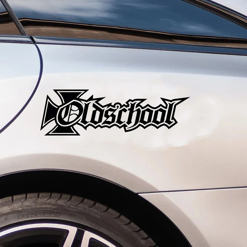 

Personality Old School Alphabet Pattern Car Sticker Air Conditioner Vinyl Decal Scratch Proof Windshield Graphics PVC Wholesale