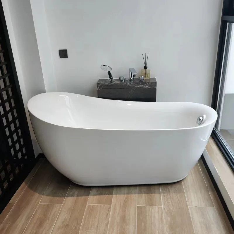 Direct sale Oval Superior acrylic bathtub B & B Hotel Internet celebrity Adult freestanding bathtub