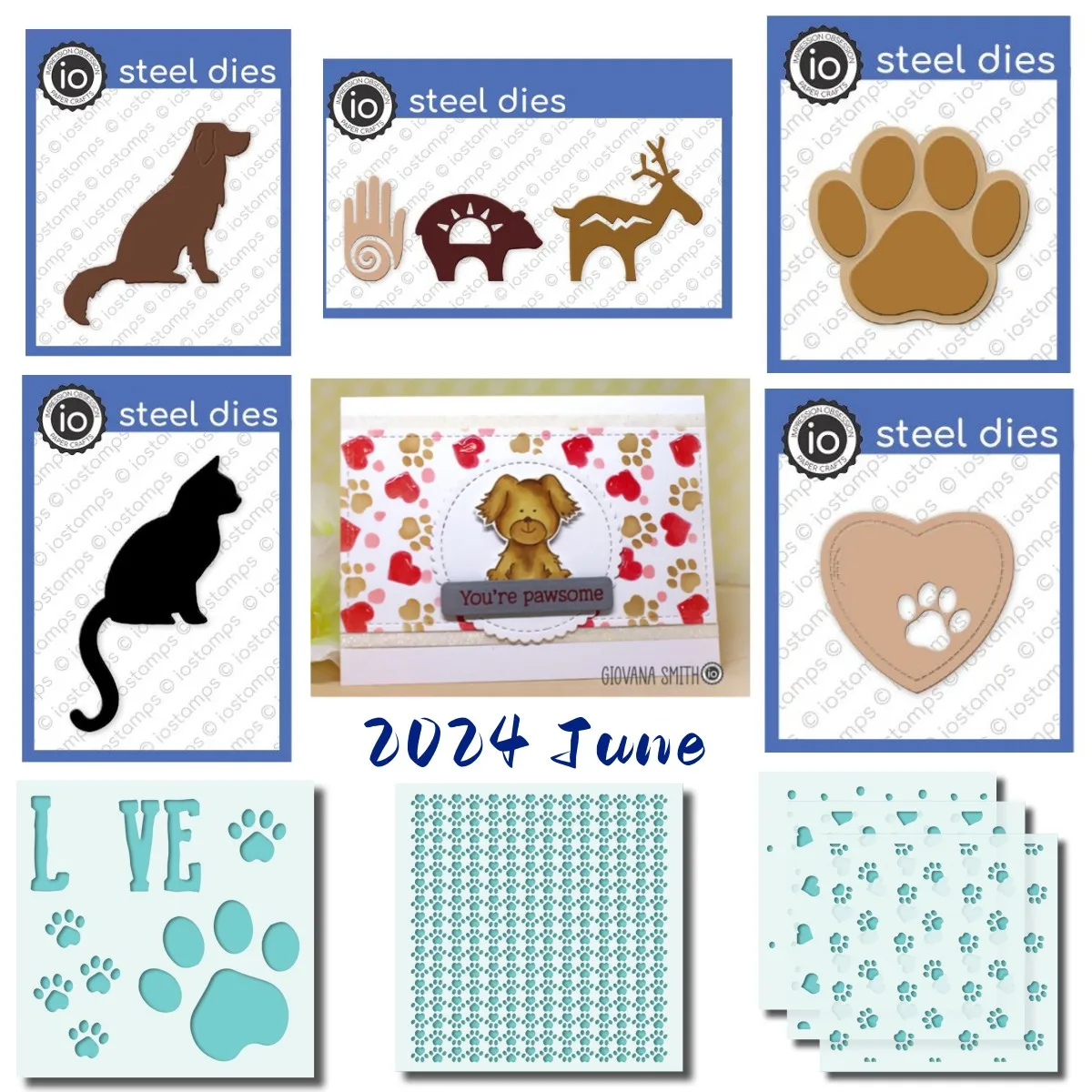 

Heart Paw Dog Cat Silhouette Metal Cutting Dies Stencil For DIY Scrapbook Diary Decoration Cut Die Template DIY Make Card Album