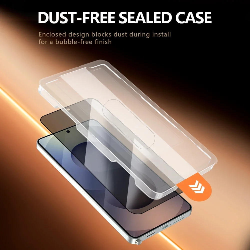 LeReach CF Privacy Tempered Glass for Samsung Galaxy S26 Ultra S25 S24 FE S26+ 5G Locator Anti-Spy Screen Protector Film