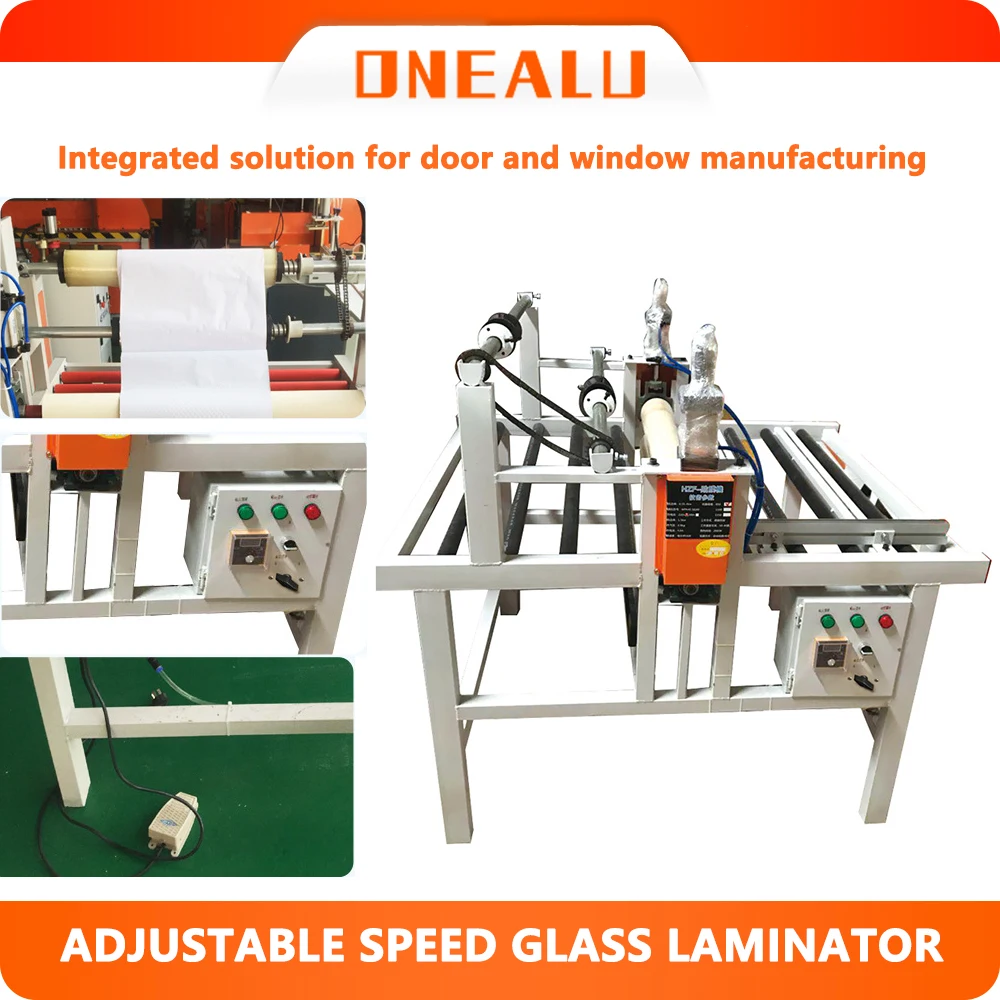 Adjustable speed  automatic wood glass laminating machine pvc sheet woodworking full wrap laminating machine