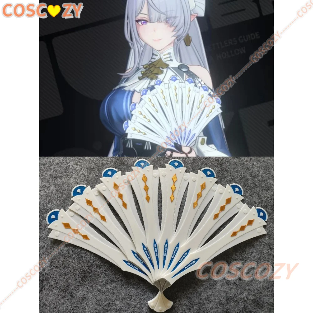 IN STOCK Zenless Zone Zero Velina Airgid Cosplay Prop Fan Cartoon Double-sided Pattern Fans Can Opened and Closed Game Props