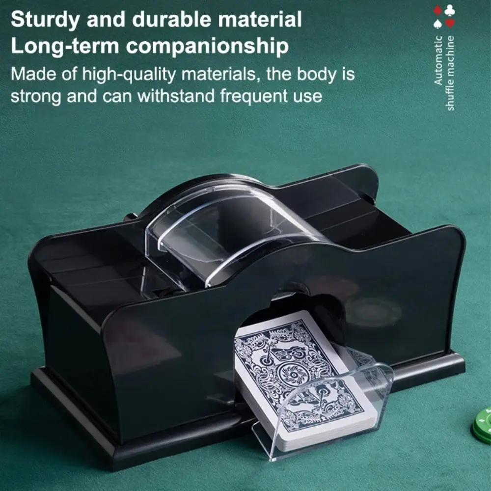 

Easy-To-Use Manual Card Shuffler with Handle 2 Deck Capacity Poker Card Shuffler Anti-Cheat Mechanism Hand Crank