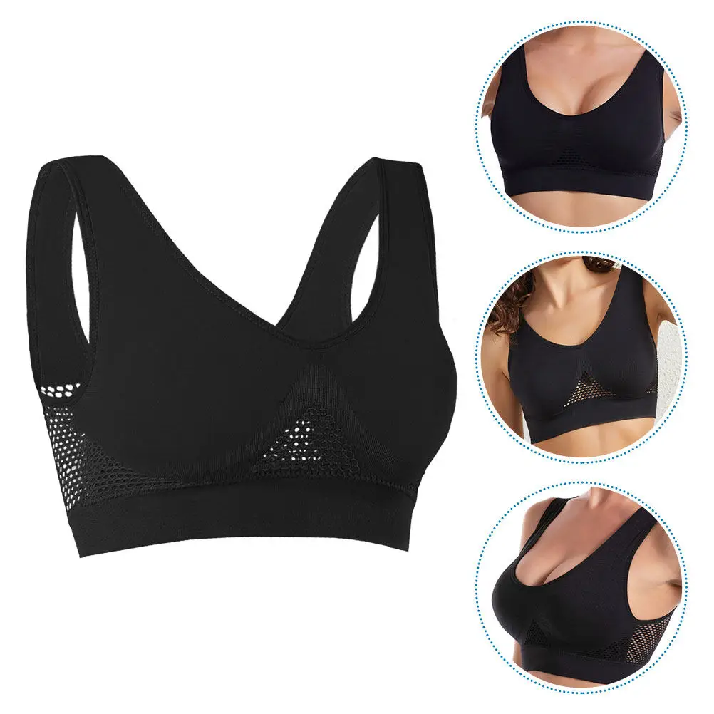 Wirefree Breathable Sports Bra Size Xl Slim Fit Yoga Running Fitness Bra for Women Comfortable Sweat Absorption