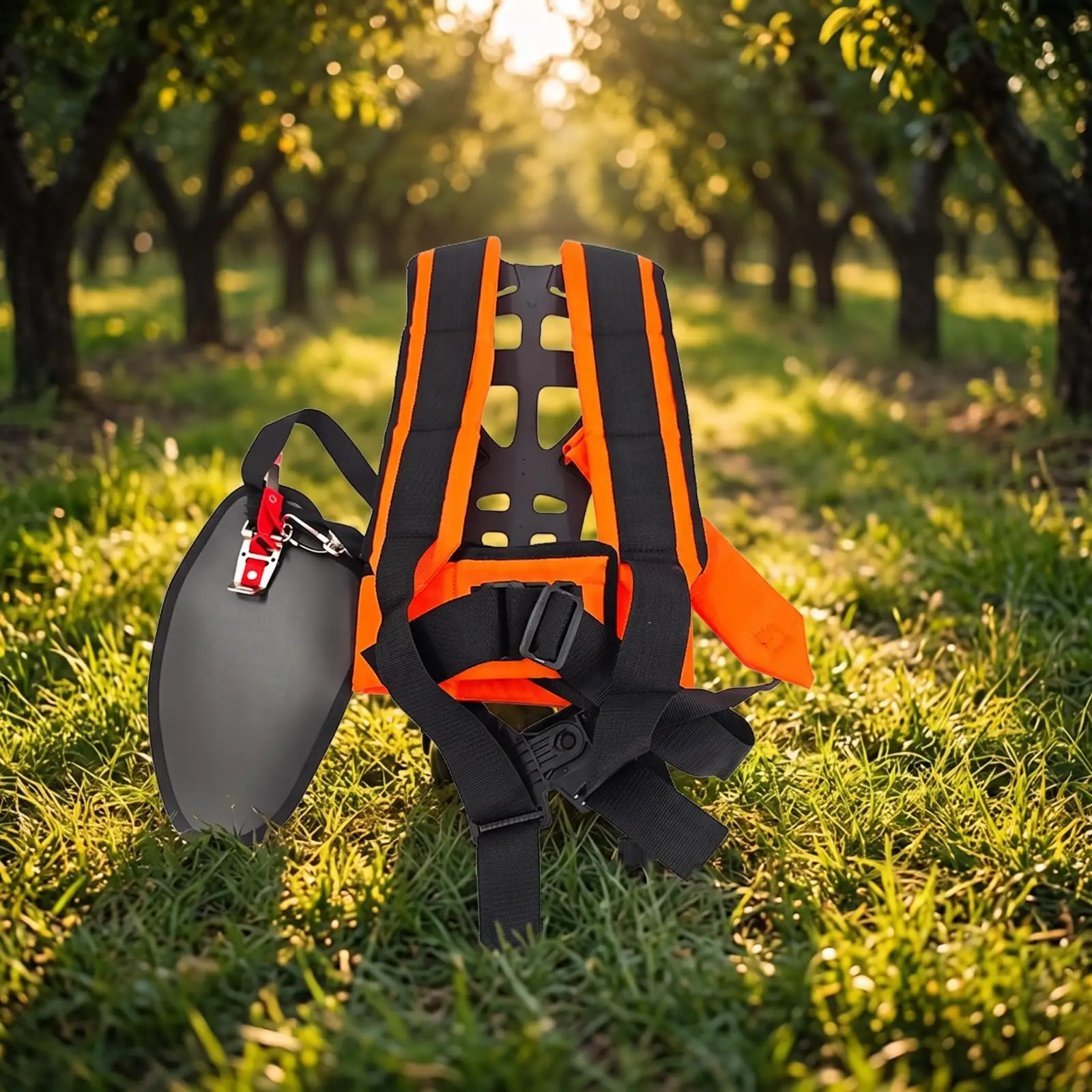 Ergonomic Grass Trimmer Harness for Lawn Mower with Adjustable Straps Heavy Duty Shoulder Support Tool