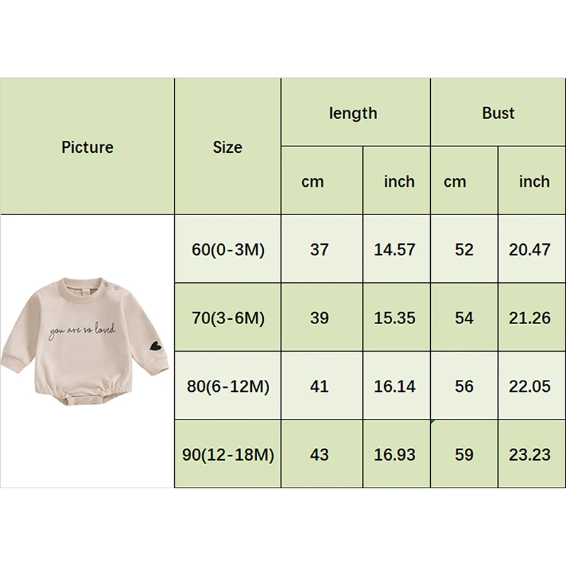 2023-09-26 Lioraitiin 0-18M Newborn Baby Boy Girls Sweatshirt Rompers Cotton Crewneck Letter Print Jumpsuits Baby Infant Clothes