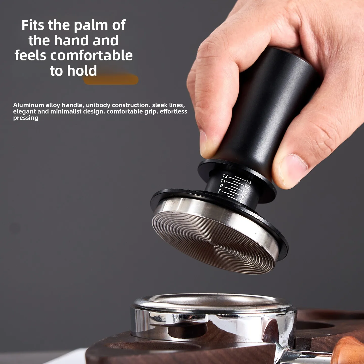 

51mm 53mm 58mm Coffee Tamper Stainless Steel Flat/Thread Base Ripple Base Leveling Constant Pressure Calibrated Spring Loaded