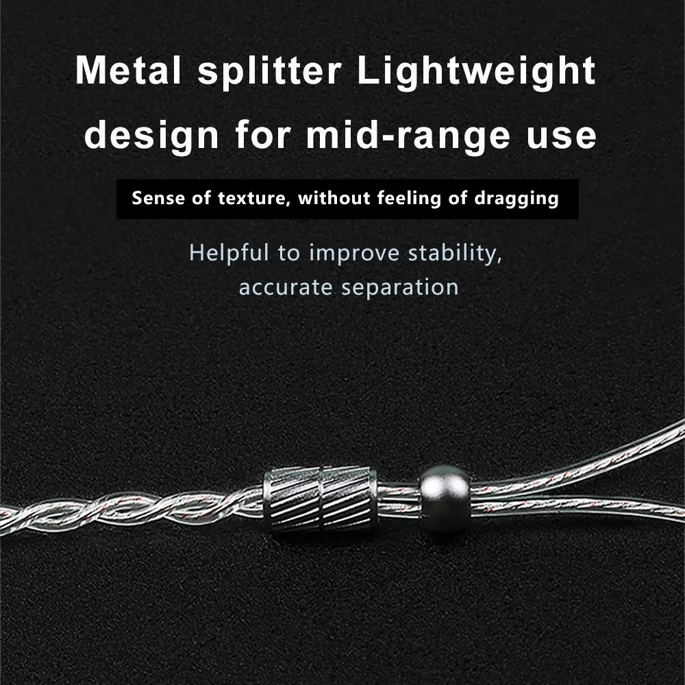 CVJ Hato Microfone Destacável Boom, Cabo do Fone de Ouvido, Captura IEM Áudio, Jogos, Esports, Transmissão ao vivo com Microfone para TRN KZ