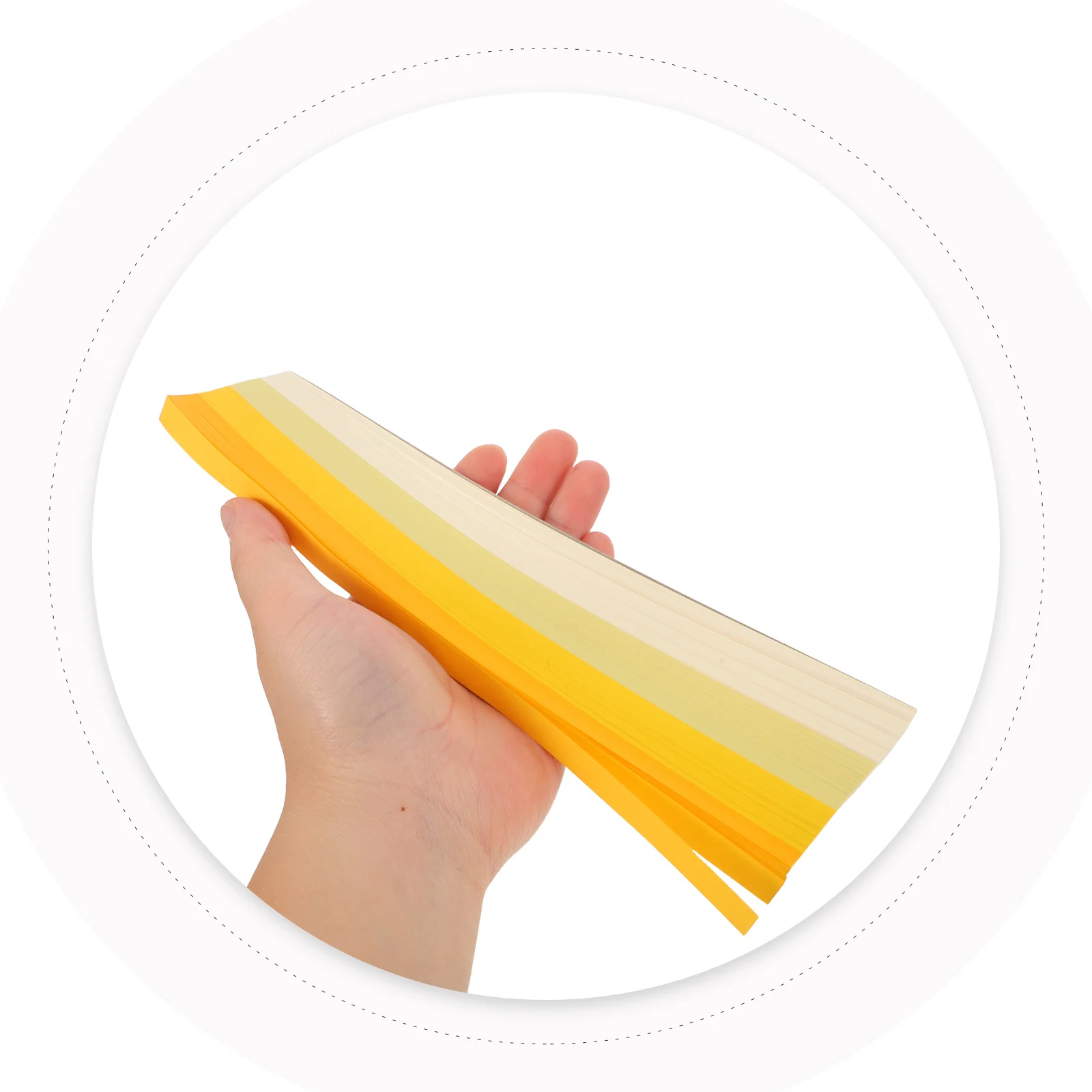 5400 قطعة من شرائط الورق على شكل نجمة أوريغامي مزدوجة الجوانب سلسلة صفراء لتعزيز البراعة اليدوية ورق أوريغامي