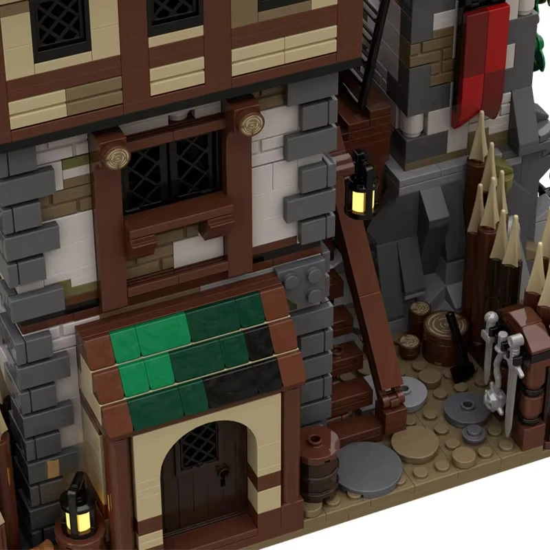 3132PCS MOC castello medievale da costruzione orso castello del re modello di assemblaggio blocchi di costruzione giocattolo regalo di compleanno per bambini