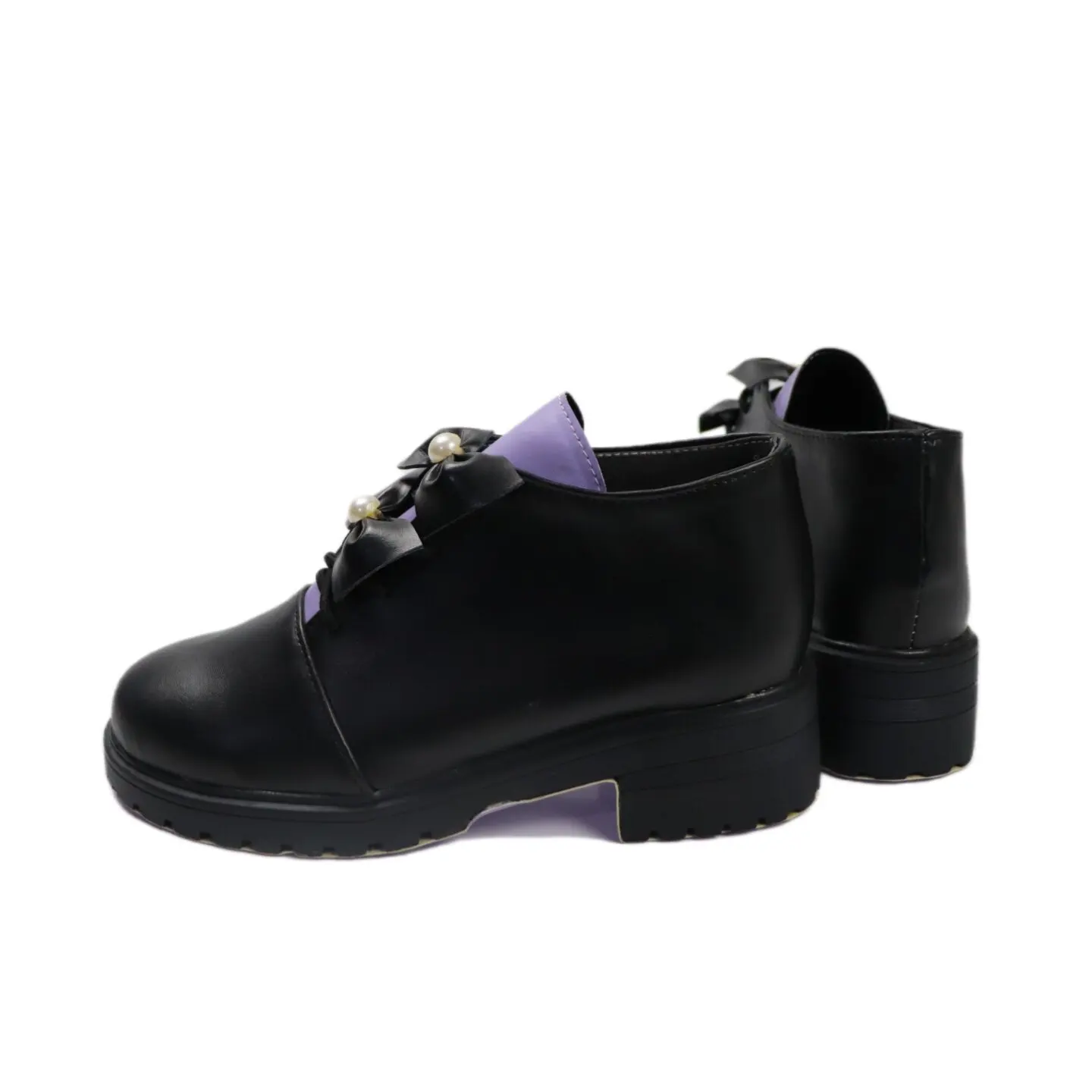 Anime Ensemble Stars! Hanamura fuyume Cosplay Shoes Black Short PU Leather Boots For Halloween Carnival