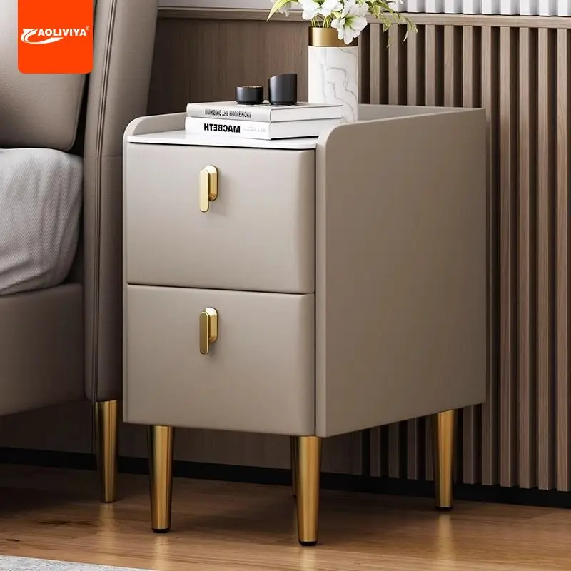 Aoliviya Small Solid Wood Bedside Cabinet Light Luxury Bedside Cabinet Ultra-Narrow Storage Cabinet Multi-Layer 25cm Locker Smal