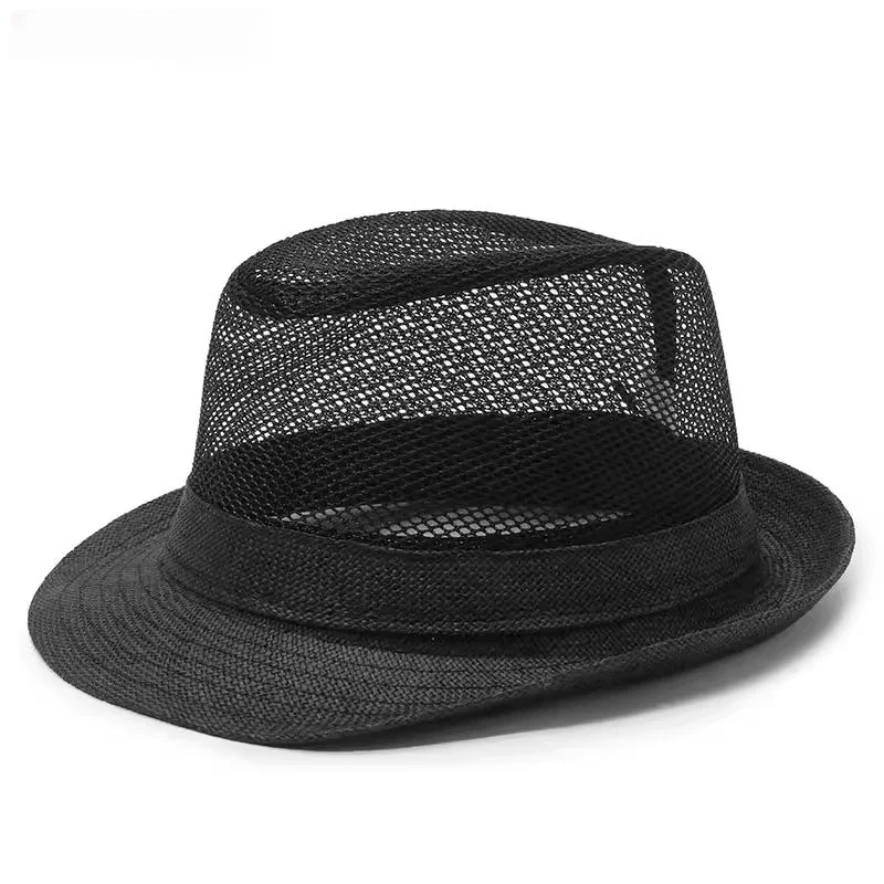 

Men's Summer Breathable Sun Protection Hat Wide Brim Casual Sle Polyester Fiber Cap for ly Traveling And Leisure