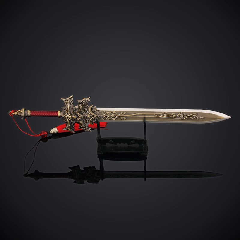 30cm/11,81 pulgadas China película y TV periférico gigante Que espada armas de Metal modelo Cosplay accesorios cuchillo adorno de escritorio niño juguete para regalo