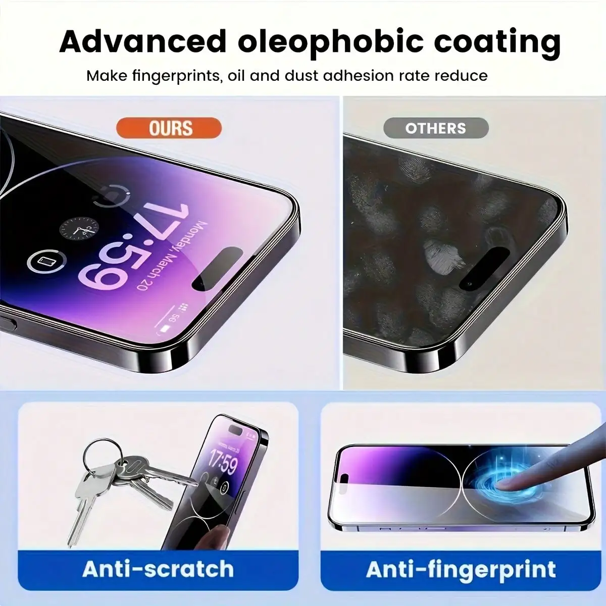 3 قطع واقي شاشة من الزجاج المقوى عالي الدقة متوافق مع هاتف IPhone 17 Pro Max/17 Air/16 Pro Max/16 Pro/16 Plus/16E/16/15 Pro