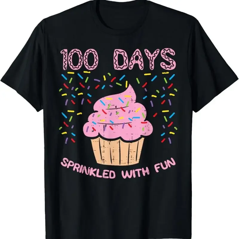 100 Days Sprinkled With Fun Cupcake 100Th Day Of School Girl T Shirt
