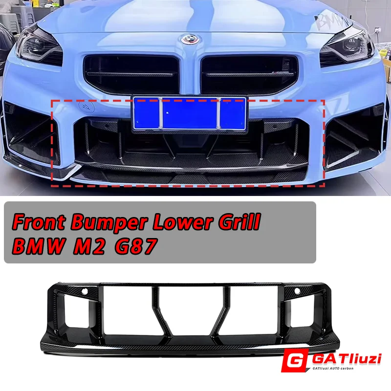 

Dry Carbon Fiber OEM Style Front Center Bumper Grill Trim For BMW M2 G87 2023+ Low bumper grille Car Bodykit