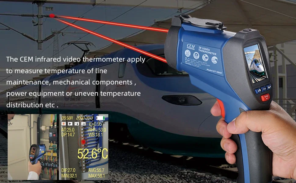 CEM DT-9861 Professional Industrial Video    Thermometer With    and Data Logger