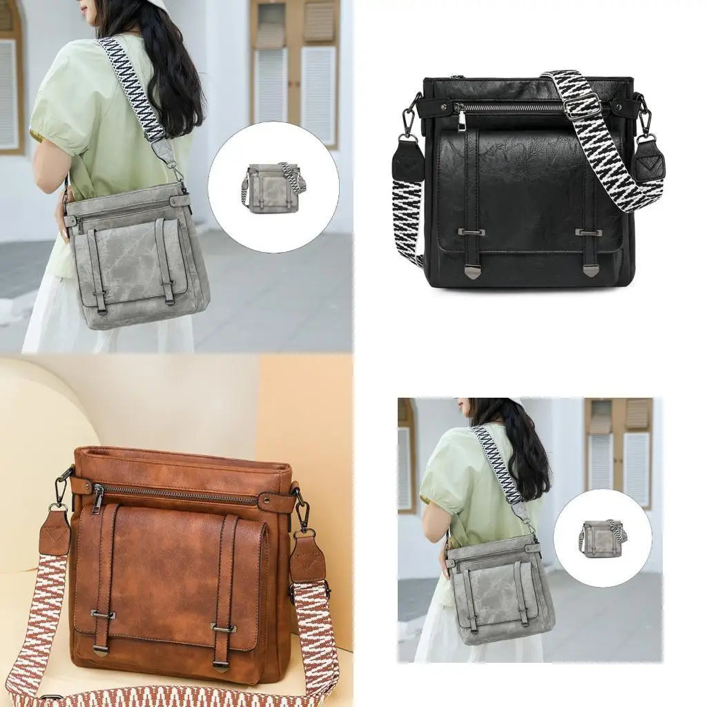 

D46D Большая сумка по кроссовому кузову для женщин Стильная сумка для мессенджера Buckte Suck Кожаная сумка на плече