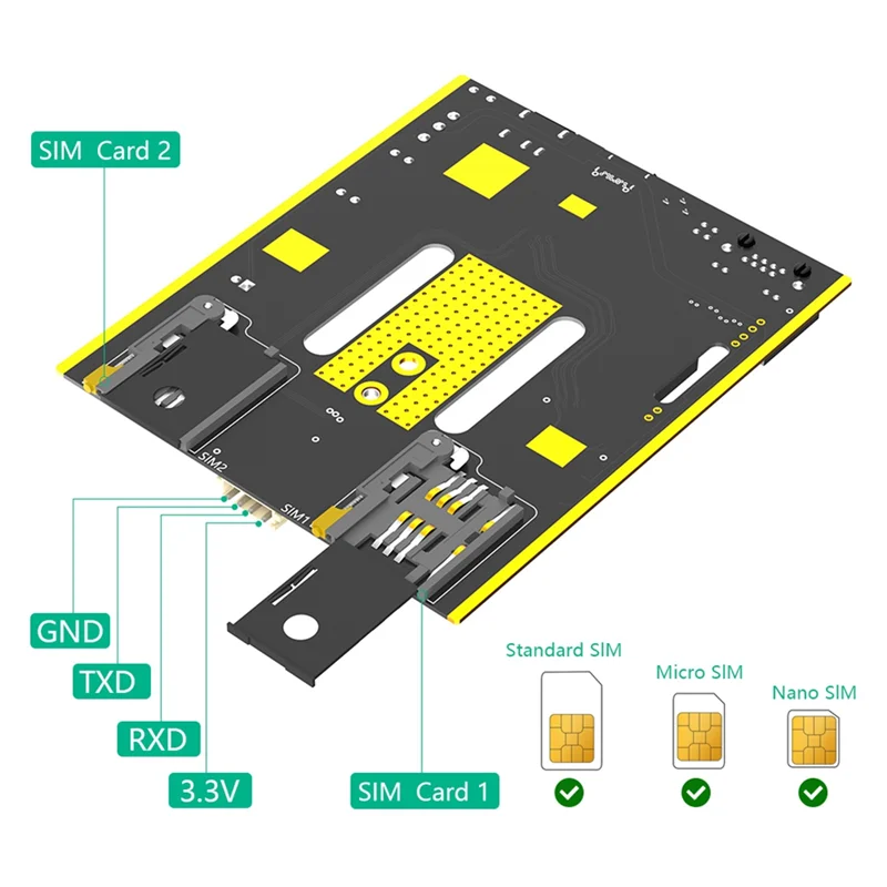 

Два слота для SIM-карты NGFF (M. 2) Модуль 4G/5G к адаптеру Type-C с портом RJ45, контроллер Realtek RTL8125BG