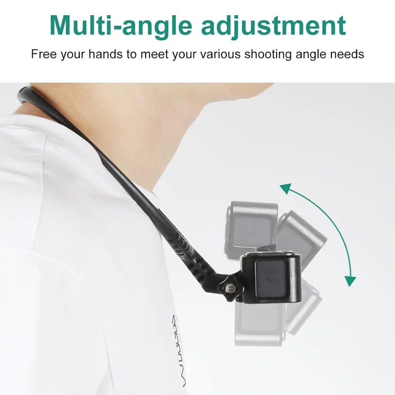 Adjustable Neck Mount Necklace Holder For GoPro Hero 12 11 10 9 8 7 6 5 4 Insta360 X2 X3 DJI Osmo Action Camera Accessories