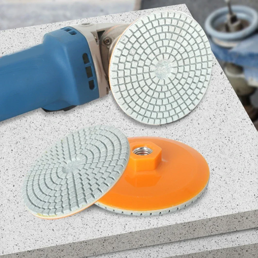DIY-projecten Oranje kleur diamantpolijstpads Nat en droog polijstschijf Uitgebreide materiaalmompatibiliteit