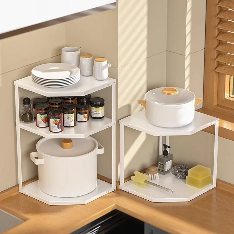 custom. [ 18k People Favorited] Kitchen Corner Storage Rack Spice Seasoning Wall Corner Rack Countertop Multi-layer Hou